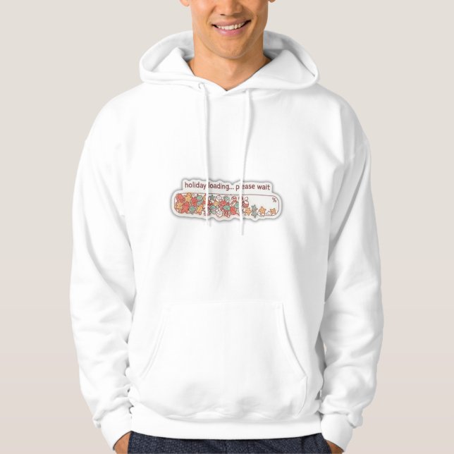 Cozy Holiday Loading Christmas Progress Bar Hoodie (Front)
