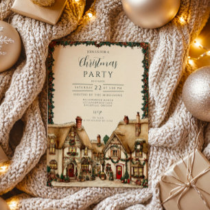 Cozy Holiday Village Christmas Invitation