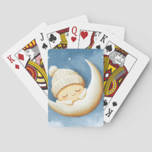 Cozy Knit Nap Cresent Moon Playing Cards
