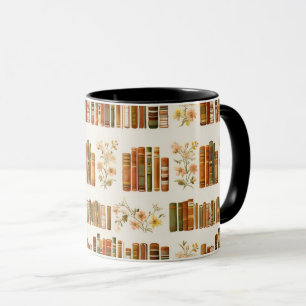Cozy Library Aesthetic Coffee Cup Book Lover Gift
