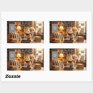 Cozy Library Squirrel Teacher Appreciation Sticker