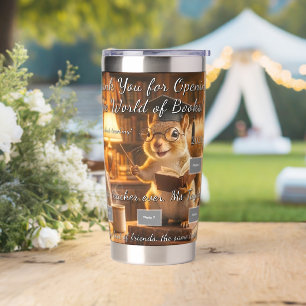 Cozy Library Squirrel Teacher Appreciation Tumbler