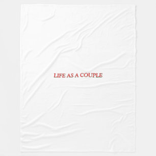 "Cozy Life As a Couple Romantic Love Home Fleece Blanket