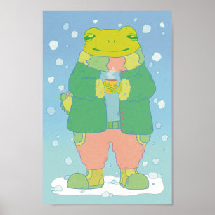 Cozy Little Frog Poster