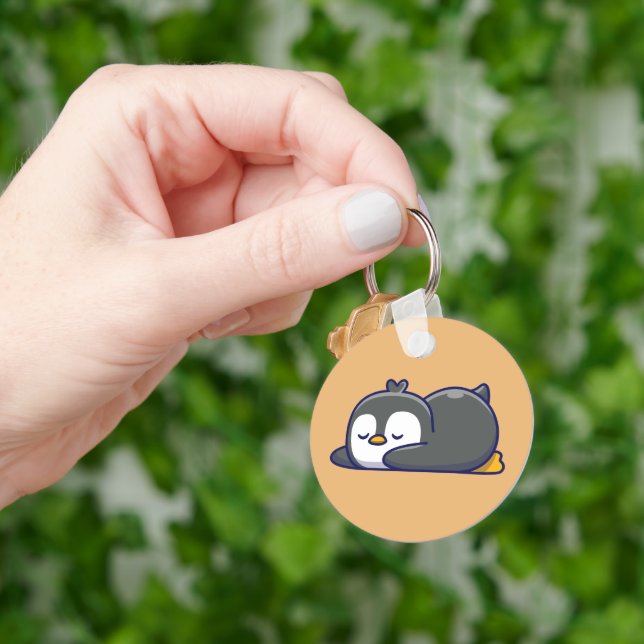 Cozy Little Penguin Nap Key Ring (Hand)