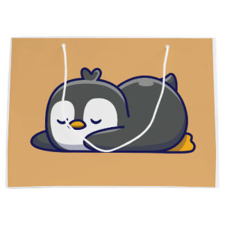 Cozy Little Penguin Nap Large Gift Bag