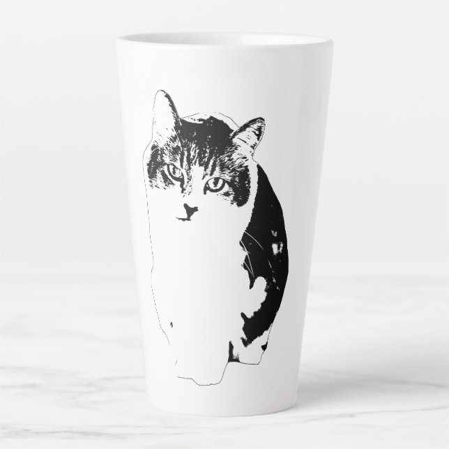 Cozy Modern Linework Latte Mug (Front)