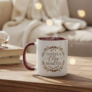 Cozy Moments Coffee Bean Wreath Two-Tone Mug