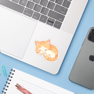 Cozy Naptime: Sleeping Cat & Hamster