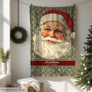 Cozy Old Time Santa Claus Blanket for Family