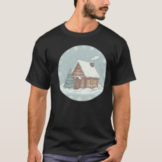 Cozy Pastel Cabin - Soft Winter Vibes Graphic T-Shirt