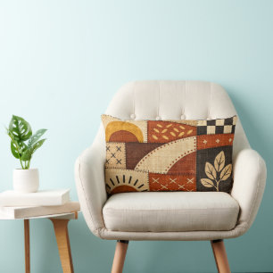 Cozy Patchwork Modern Lumbar Cushion