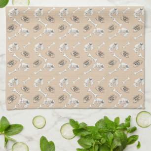 Cozy Paws Collection Beige Tea Towel