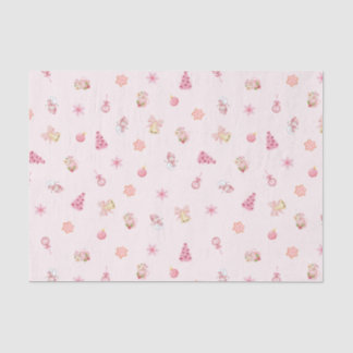 Cozy Pink Christmas Pattern Tissue Paper