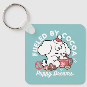 Cozy Puppy Dreams – Hot Chocolate and Christmas Key Ring