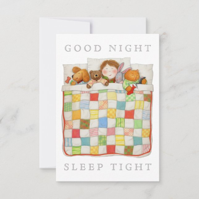 COZY QUILT 3.5x5 Blank Flat Card (Front)