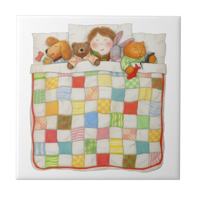 COZY QUILT 4.25x4.25 Ceramic Tile (Front)