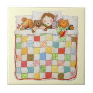 COZY QUILT 4.25x4.25 Ceramic Tile - Yellow