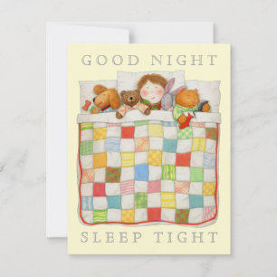 COZY QUILT 4.25x5.5 Blank Flat Card - Yellow