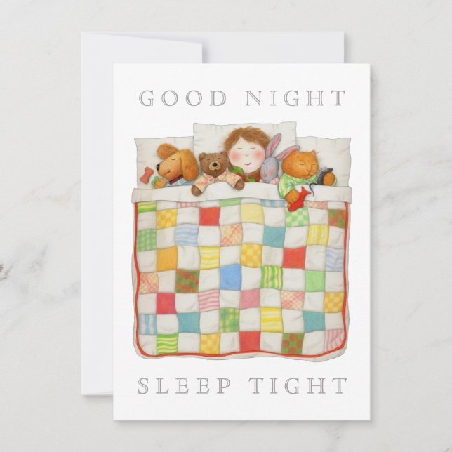 COZY QUILT 4.5x6.25 Blank Flat Card (Front)
