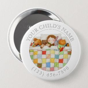 COZY QUILT Child ID Button