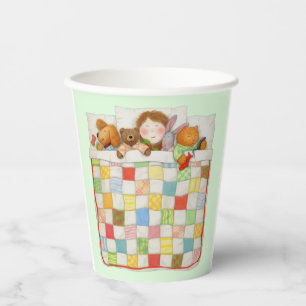 COZY QUILT Paper Cups - Green