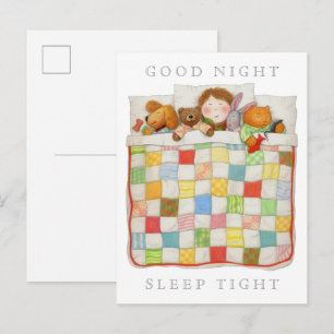 COZY QUILT Postcard / White