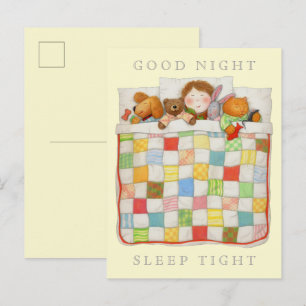 COZY QUILT Postcard / Yellow