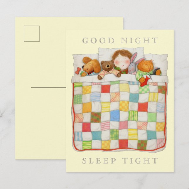 COZY QUILT Postcard / Yellow (Front/Back)