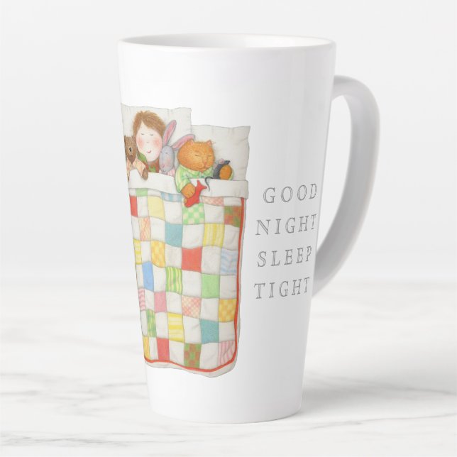 COZY QUILT Tall Cocoa Mug  (Right Angle)