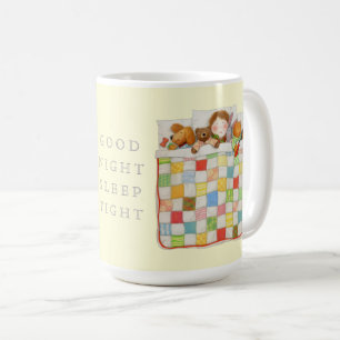 COZY QUILT Tall White Mug + Yellow