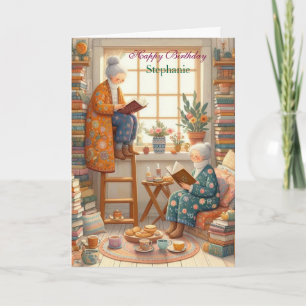 Cozy Reading Birthday Card for Book Lovers