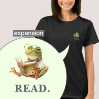 Cozy Reading Frog Bookworm Soft Graphic