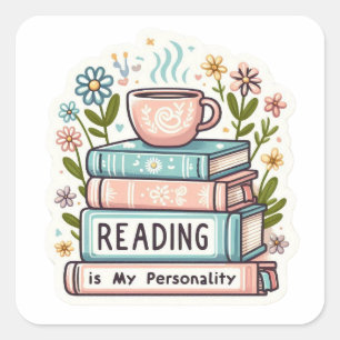 Cozy Reading Is My Personality Sticker - Pastel Bo