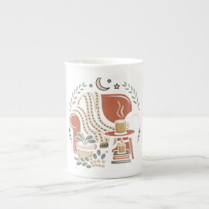 Cozy Reading Nook Coffee Lover Bone China Mug