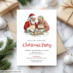 Cozy Santa Claus Watercolor Kids Holiday Invite