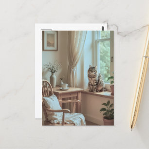 Cozy Scandinavian Window Nook – Minimalist Postcard