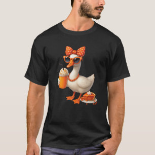 Cozy Season Fall Goose Bow Girls Autumn Vibes Than T-Shirt