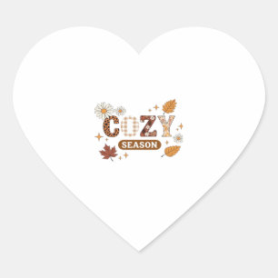 Cozy Season Oversized T-Shirt Heart Sticker