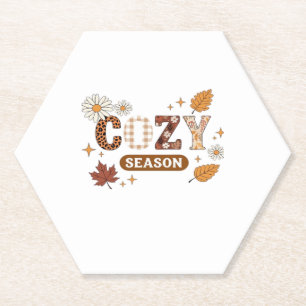 Cozy Season Oversized T-Shirt Paper Coaster