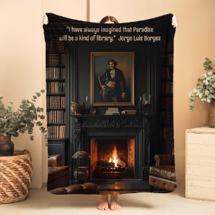 Cozy Sherpa Blanket Bookish Gift for Book Lover