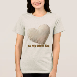 Cozy Soft Heart Minimalist Mama Throw Tri-Blend Shirt