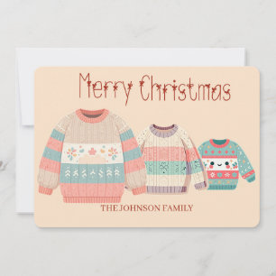 Cozy sweater Christmas greeting card