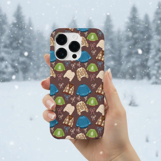 Cozy Sweaters & Ribbons Pattern Phone Case (Creator Uploaded)