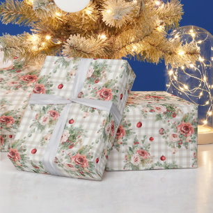 Cozy Vintage Christmas Pattern Wrapping Paper