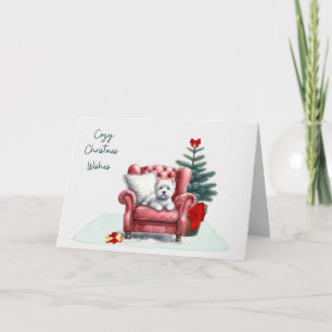 Cozy Westie Christmas Card