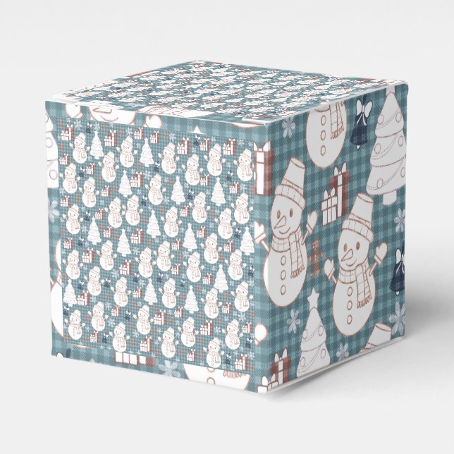 Cozy Whimsical Holiday  Favour Box (Front Side)