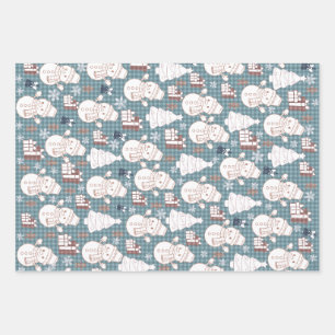 Cozy Whimsical Holiday  Wrapping Paper Sheet