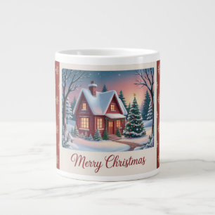 Cozy Winter Cabin Large Coffee Mug