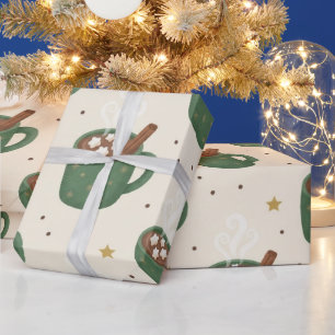 Cozy Winter Hot Cocoa Mug Wrapping Paper Sheets